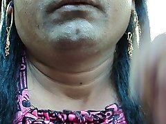 Indian girl shaving her armpits hair by a sharp edged straight razor smooth and clean ..AVI